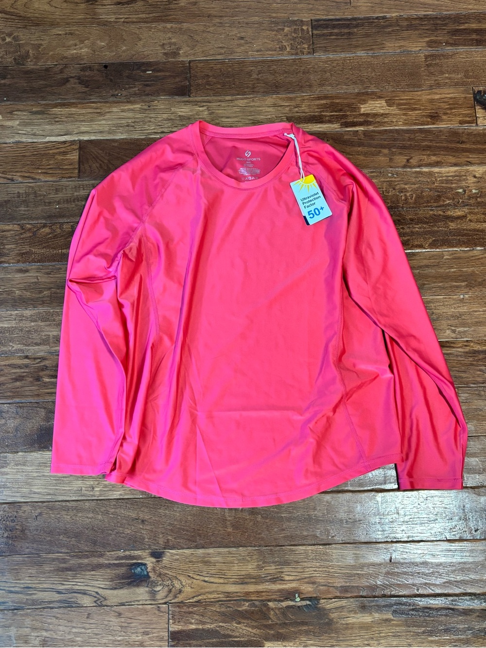 Amazon Brand Hodo Sports XXL Women’s Neon Pink UPF Shirt Swim Rashguard